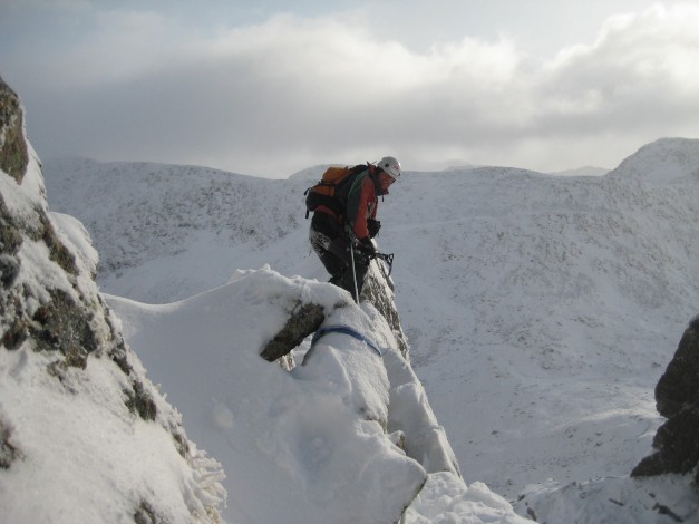 Mountianeering Forcan Ridge traverse