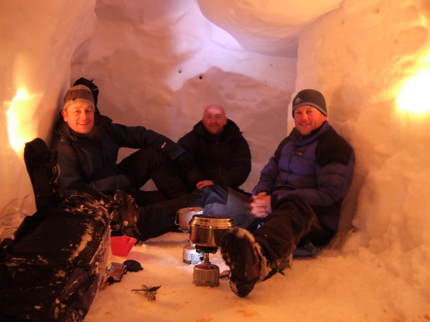 Cavernous snowhole during the Cairngorm Plateau Expedition March 2008