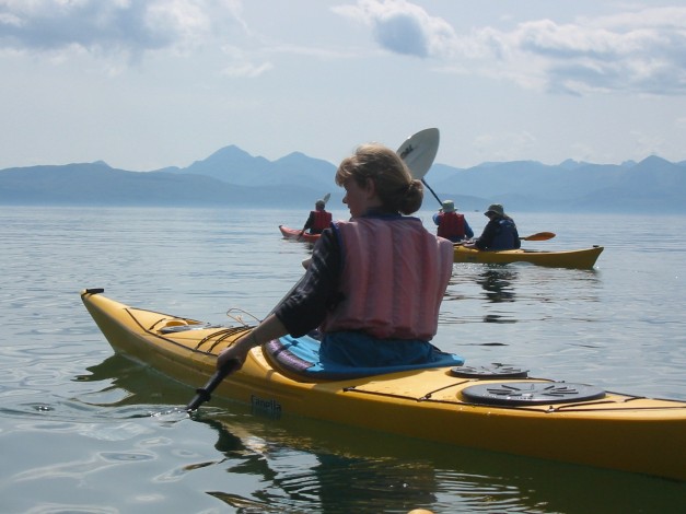 Paddling wth the Isle of Skye in view