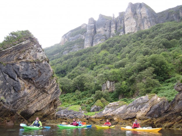Raasay cliffs sea kayaking 2010