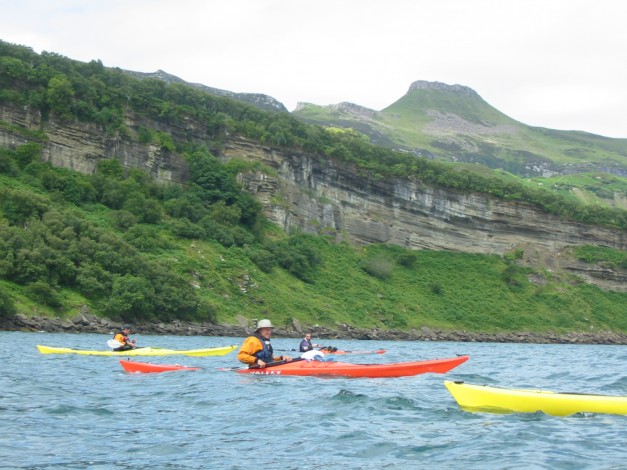 Volcanic scenery on south Isle of Raasay Inner Sound paddling July 2007