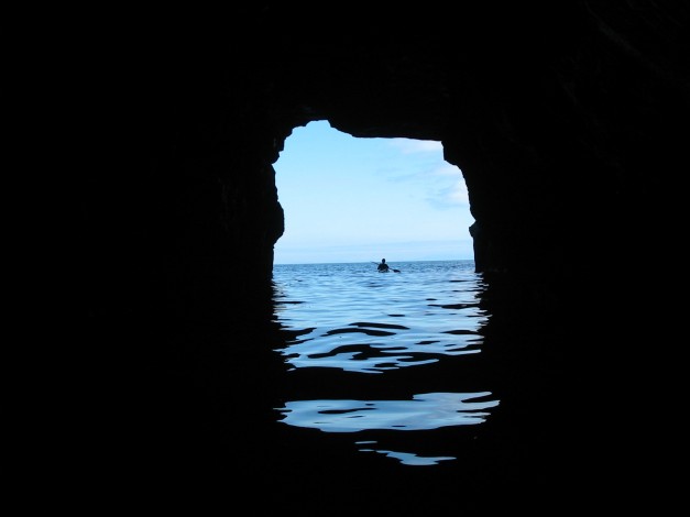 One of the many caves on the Isle of Skye coastline Skye kayak expedition June 2007
