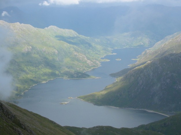 The upper reaches of Loch Hourn Loch Hourn Knoydart Expedition