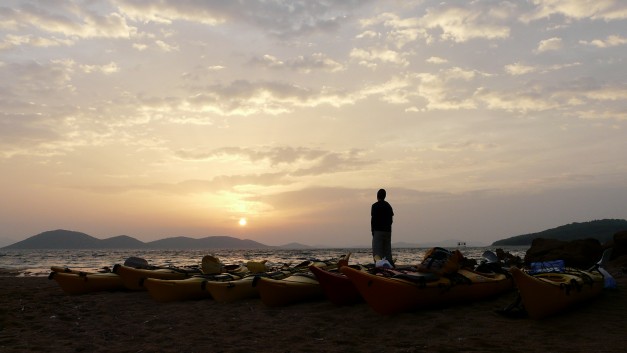 Early morning sunset at camp 2