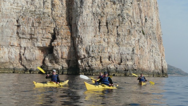 Paddling below the Telascica cliffs 2008